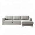 Modern gray fabric sectional sofa with right-facing chaise 240 x 90 x 80cm