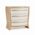 Modern wooden chest of drawers with three smooth-storage drawers 80 x 40 x 70cm